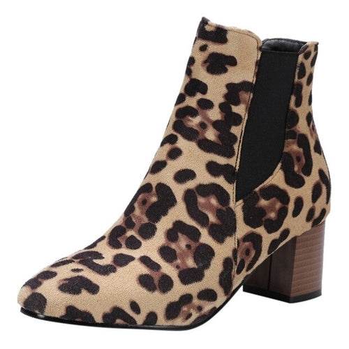 Women's Snow Boots Leopard-Printed Shoes Fashion - Big J's Showstoppin' Store